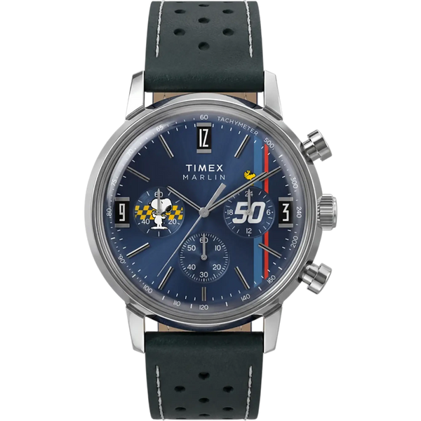 Timex Timex Men's Peanuts® Marlin® Snoopy 40mm Blue Watch TW2Y85300
