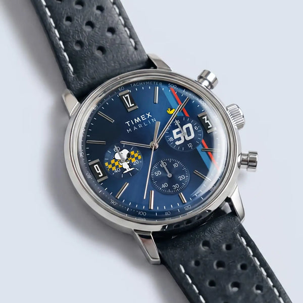 Timex Timex Men's Peanuts® Marlin® Snoopy 40mm Blue Watch TW2Y85300