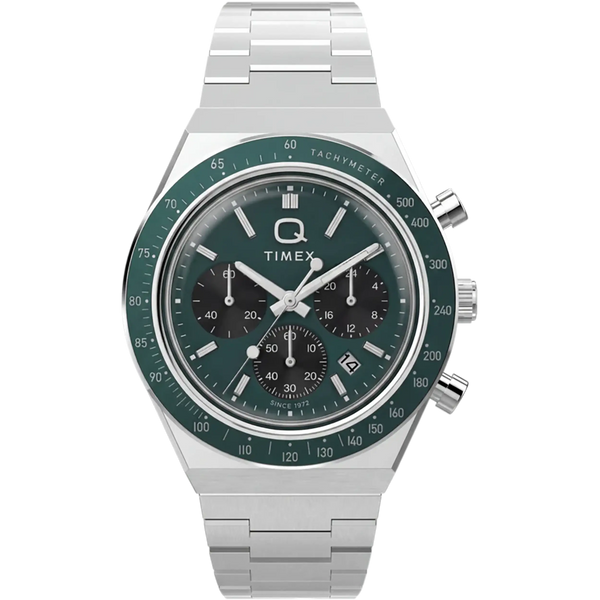 Timex Timex Q Men's 40mm Green Dial Chronograph TW2Y88500