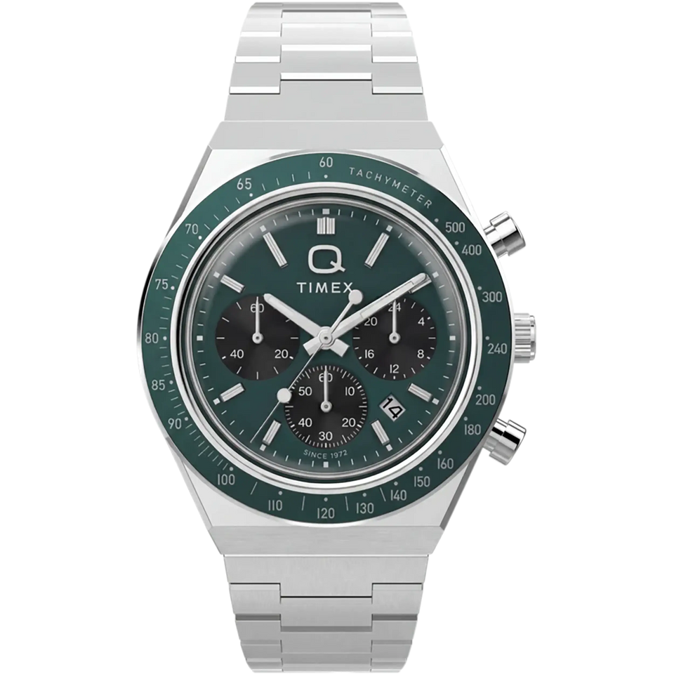 Timex Timex Q Men's 40mm Green Dial Chronograph TW2Y88500