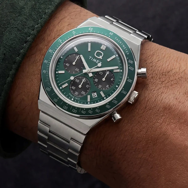 Timex Timex Q Men's 40mm Green Dial Chronograph TW2Y88500