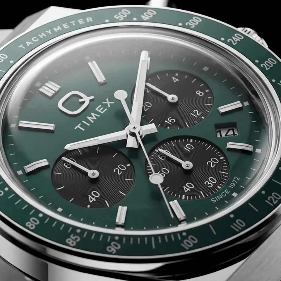 Timex Timex Q Men's 40mm Green Dial Chronograph TW2Y88500
