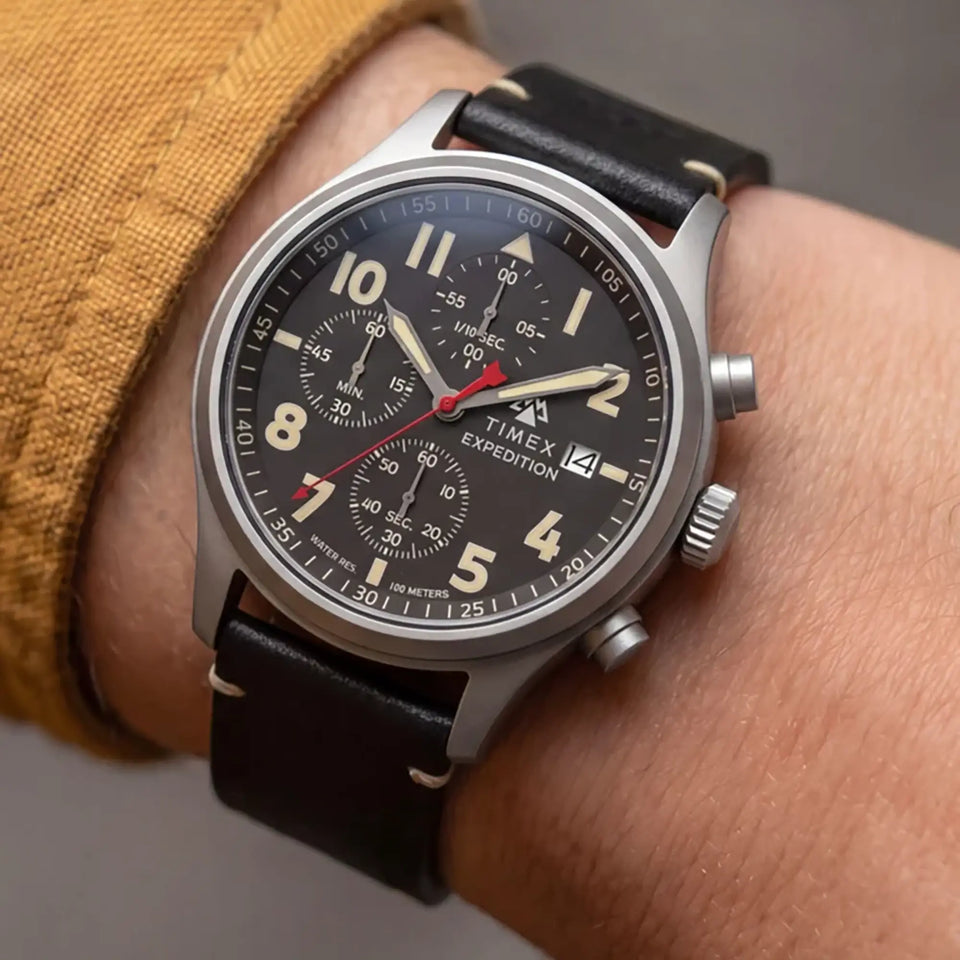 Timex Men's Expedition® Sierra 43mm Black Chronograph Watch
