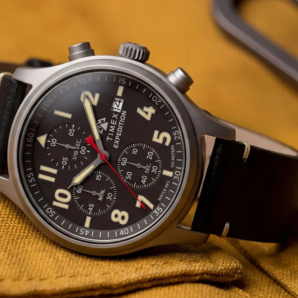 Timex Men's Expedition® Sierra 43mm Black Chronograph Watch
