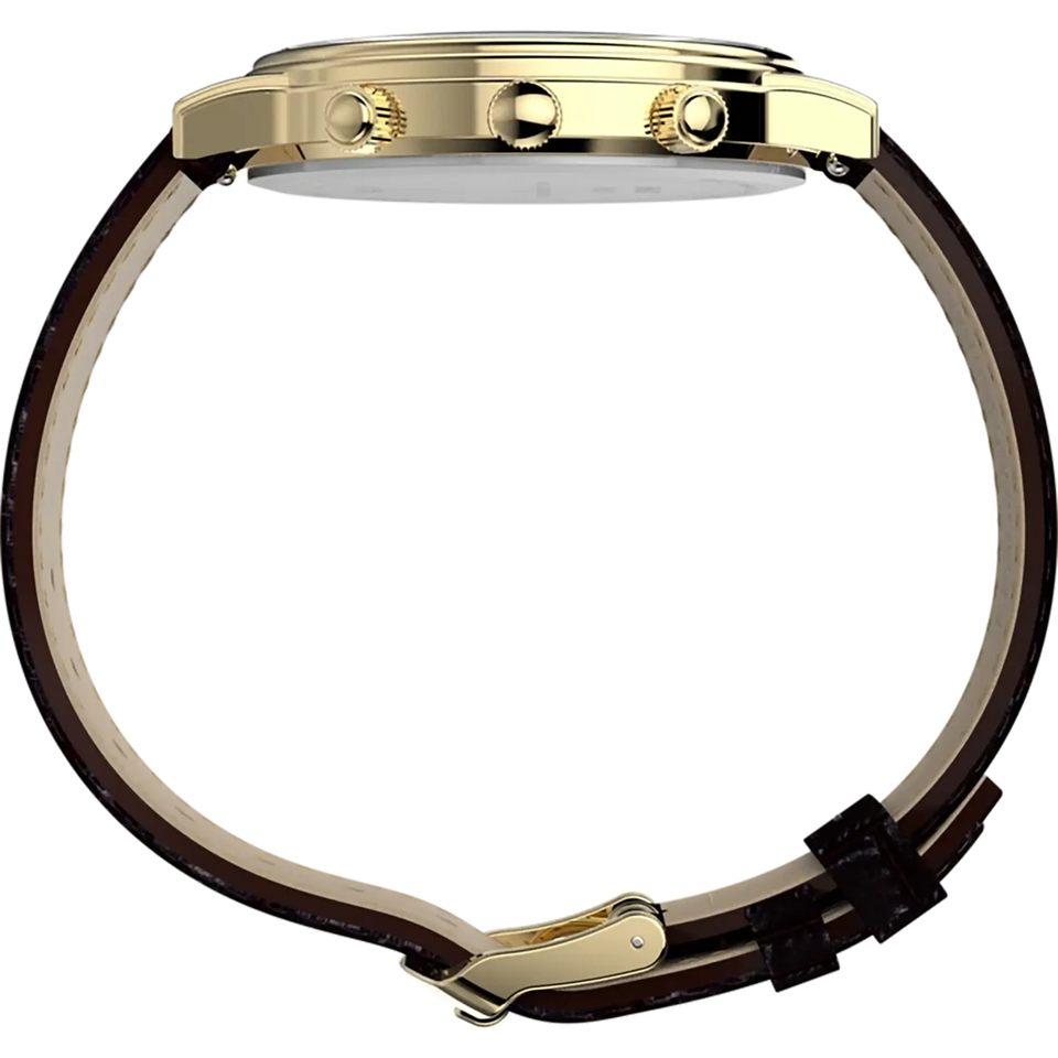 Francis & Gaye Men's 1990 Moon Phase Reissue 37mm Leather Watch