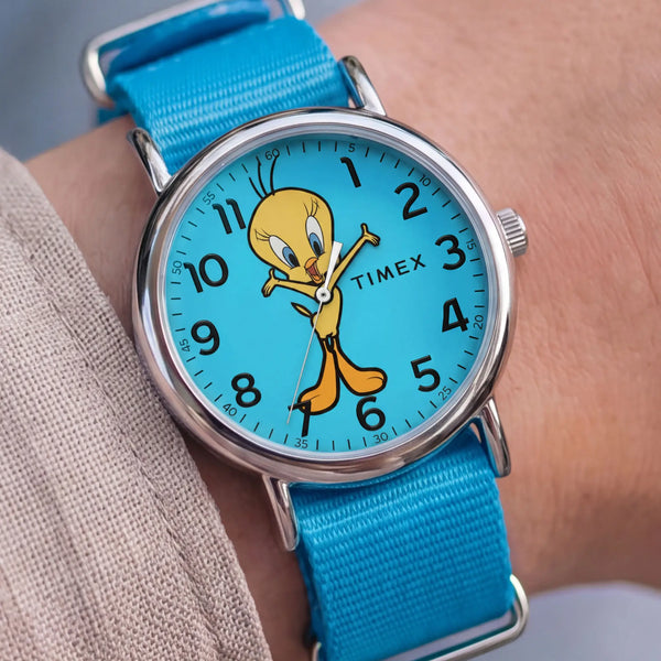 Timex x Warner Brothers x Tweety Bird Weekender 38mm Blue Watch