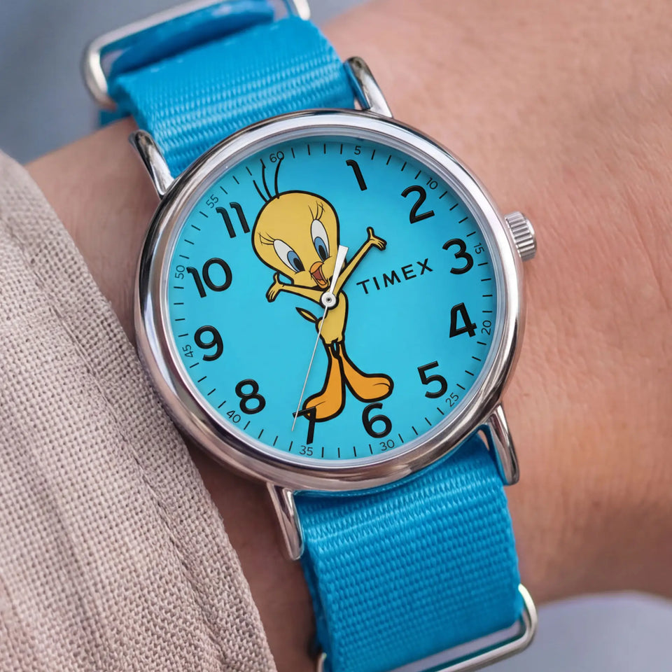 Timex x Warner Brothers x Tweety Bird Weekender 38mm Blue Watch