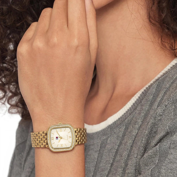 Tommy Hilfiger Ladies' Abby Champagne Oval Dial Bracelet Watch