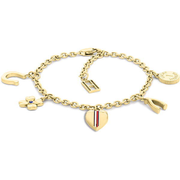 Tommy Hilfiger Ladies' Lucky Charm Gold Tone Bracelet