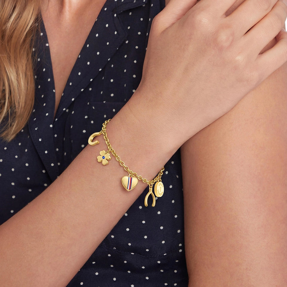 Tommy Hilfiger Ladies' Lucky Charm Gold Tone Bracelet