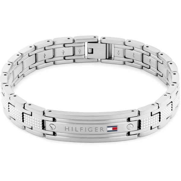 Tommy Hilfiger Men's Oxford Stainless Steel ID Bar Link Bracelet