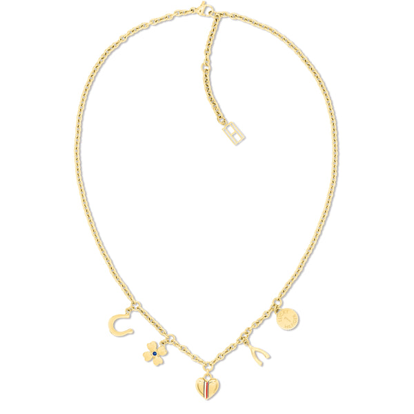 Tommy Hilfiger Ladies' Lucky Charm Gold Tone Necklace