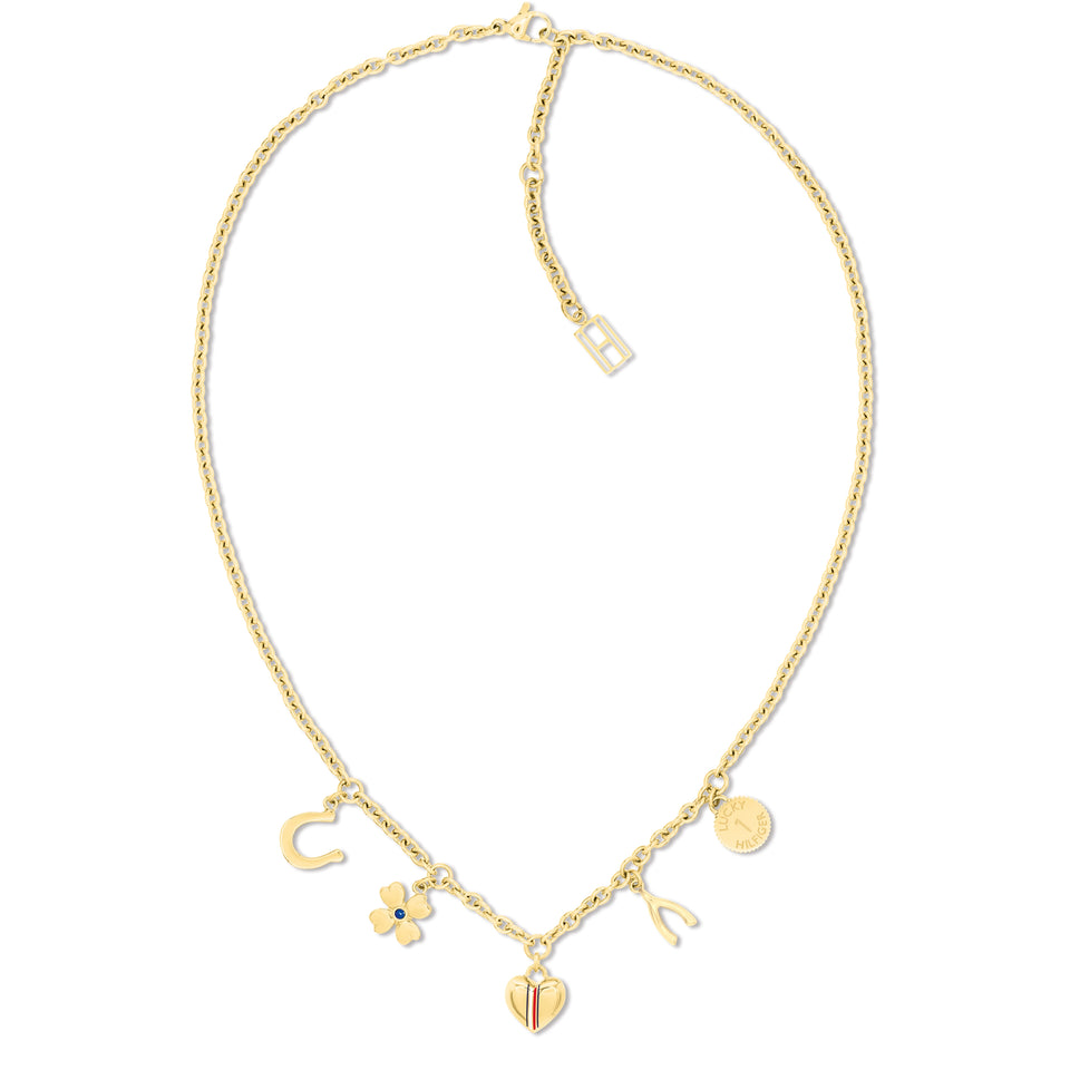 Tommy Hilfiger Ladies' Lucky Charm Gold Tone Necklace