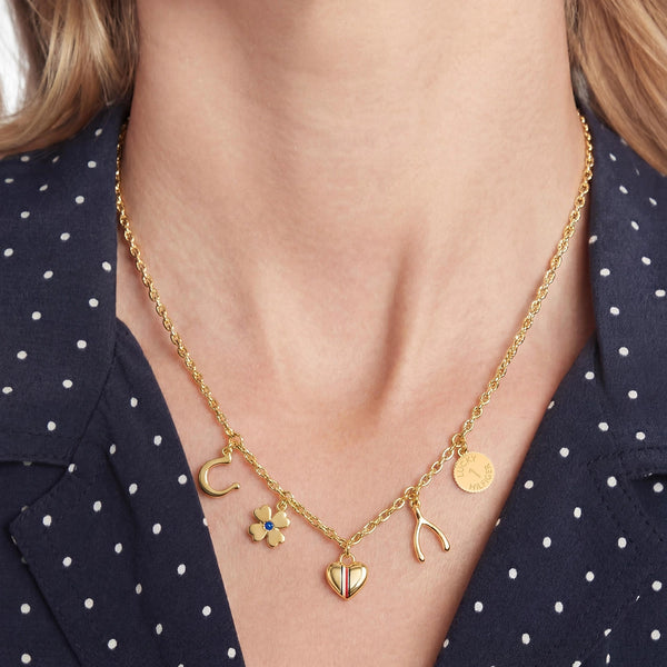 Tommy Hilfiger Ladies' Lucky Charm Gold Tone Necklace