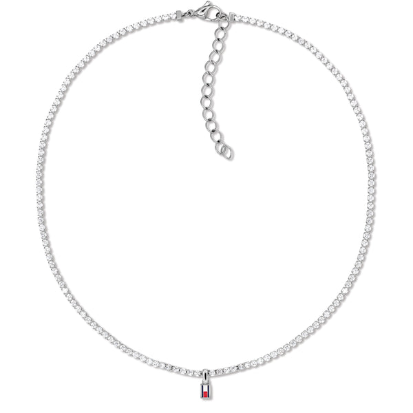 Tommy Hilfiger Ladies' TH Tennis Stone Set Necklace