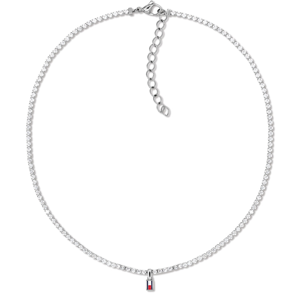 Tommy Hilfiger Ladies' TH Tennis Stone Set Necklace