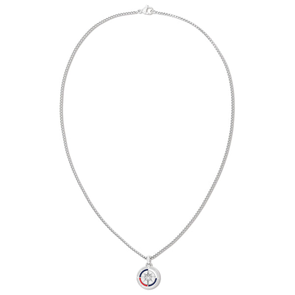 BOSS Men's Compass Stainless Steel Charm Necklace