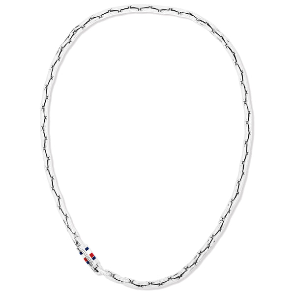 Tommy Hilfiger Men's Chain Stainless Steel Logo Clasp Necklace