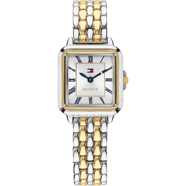 Tommy Hilfiger Ladies' Mia Silver Dial Two Tone Bracelet Watch