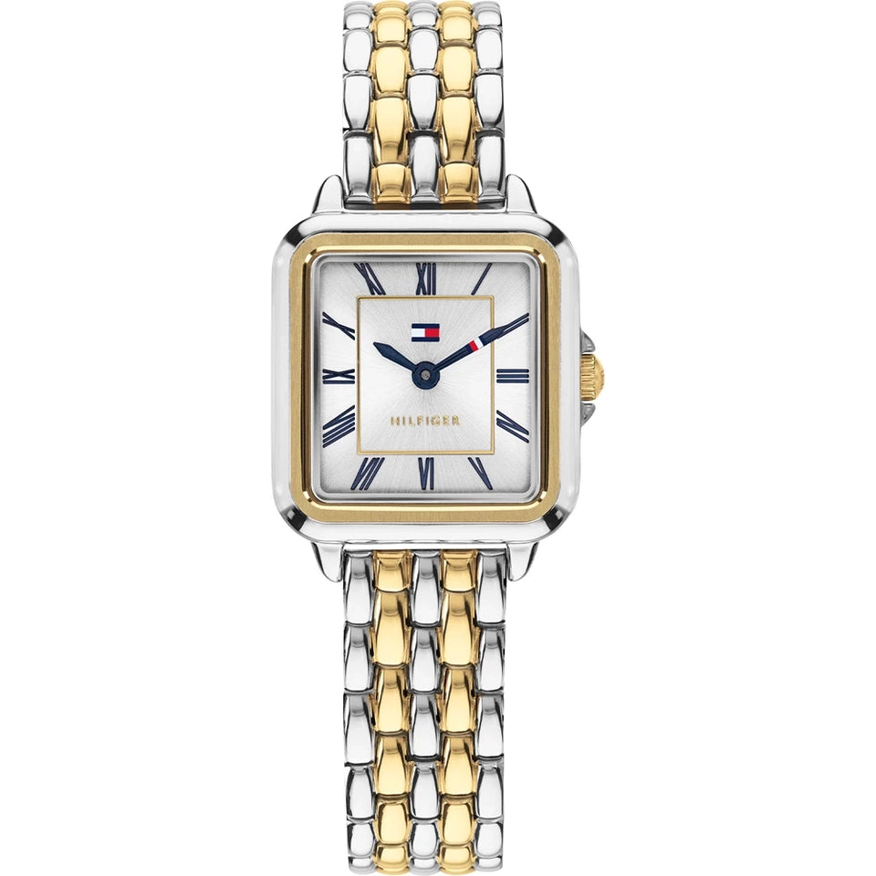 Tommy Hilfiger Ladies' Mia Silver Dial Two Tone Bracelet Watch