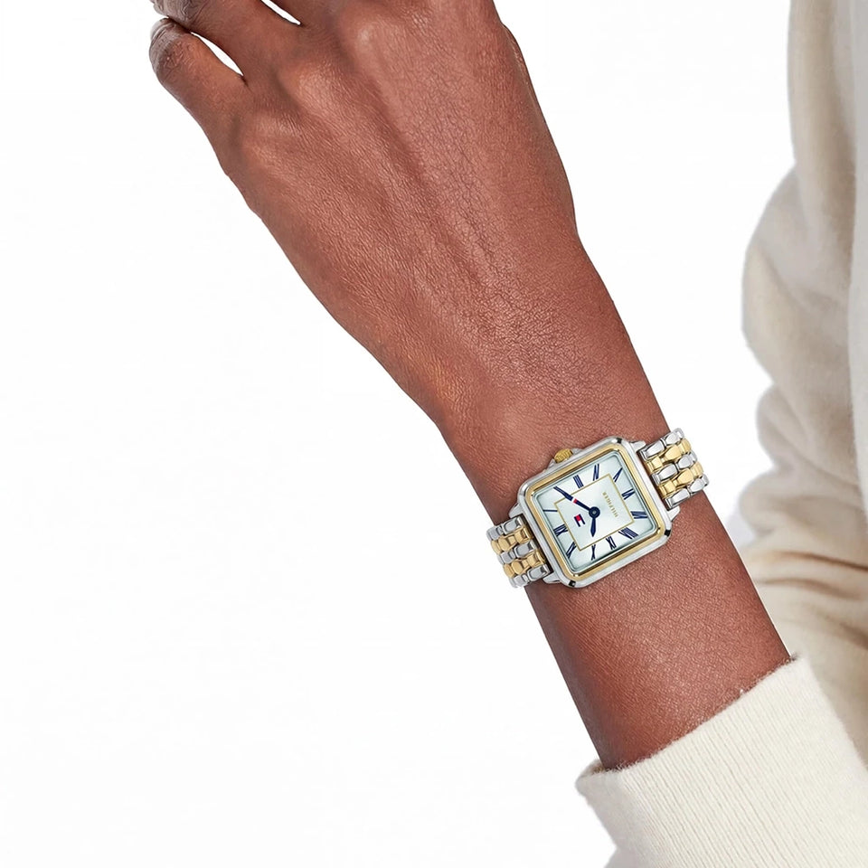 Tommy Hilfiger Ladies' Mia Silver Dial Two Tone Bracelet Watch