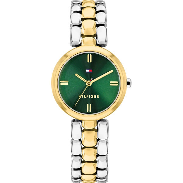 Tommy Hilfiger Ladies' Annie Green Dial Two Tone Bracelet Watch