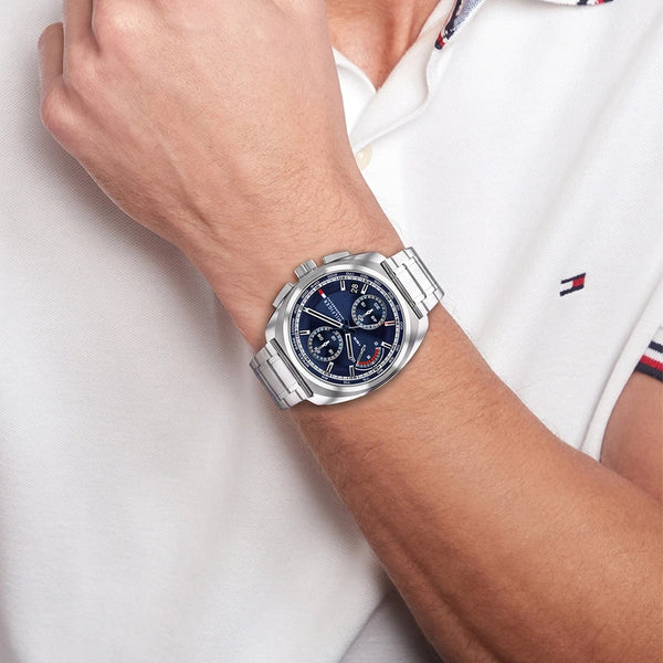 Tommy Hilfiger Men's Cole Blue Dial Bracelet Chronograph Watch