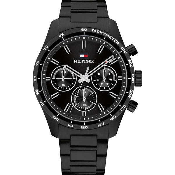Tommy Hilfiger Men's Hampton Black Dial Bracelet Watch