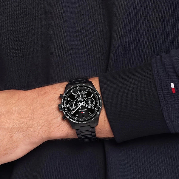 Tommy Hilfiger Men's Hampton Black Dial Bracelet Watch
