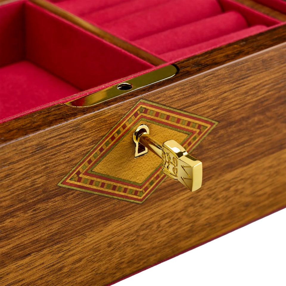 WOLF The Nutcracker Walnut Wood Ballet Musical Jewellery Box