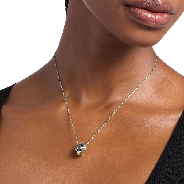 Michael Kors Ladies Kors MK Stone Set Interlocked Circles Necklace