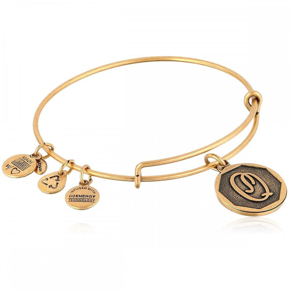Francis & Gaye Gold Initial 'Q' Bangle