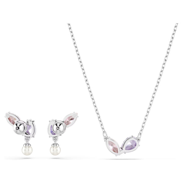 Swarovski Ariana Grande x Swarovski Pink & Purple Necklace & Earring Set