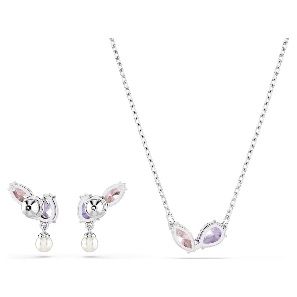 Swarovski Ariana Grande x Swarovski Pink & Purple Necklace & Earring Set