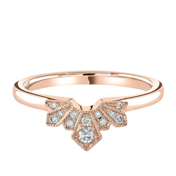 Francis & Gaye Art Deco-inspired Diamond Set U Silhouette Shaped Band