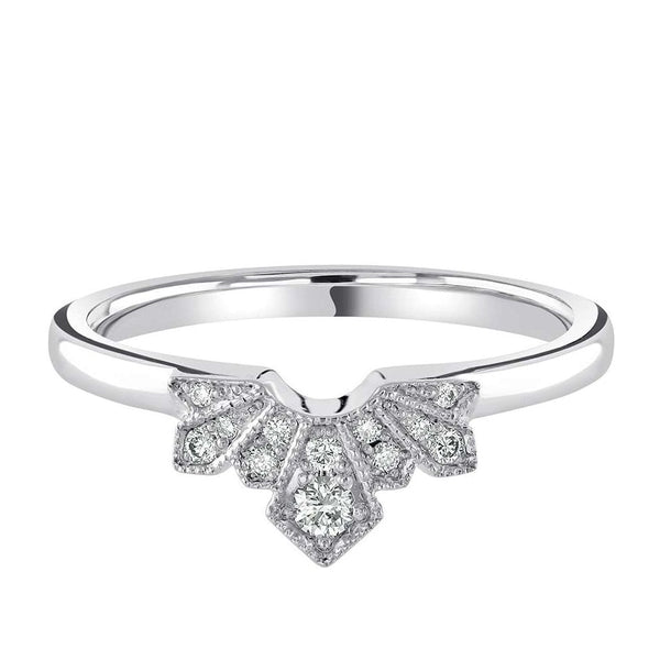 Francis & Gaye Art Deco-inspired Diamond Set U Silhouette Shaped Band