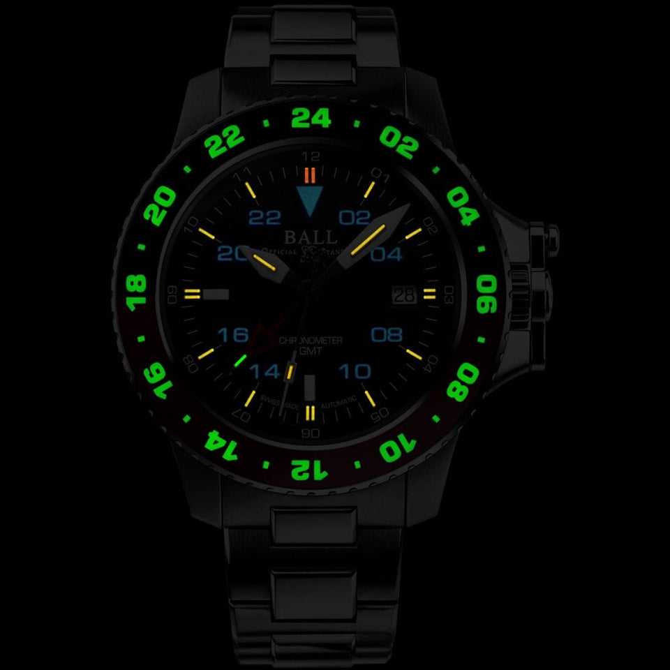 BALL Watch Engineer Hydrocarbon AeroGMT II 40mm Mens Watch Black And Red Bezel Watch