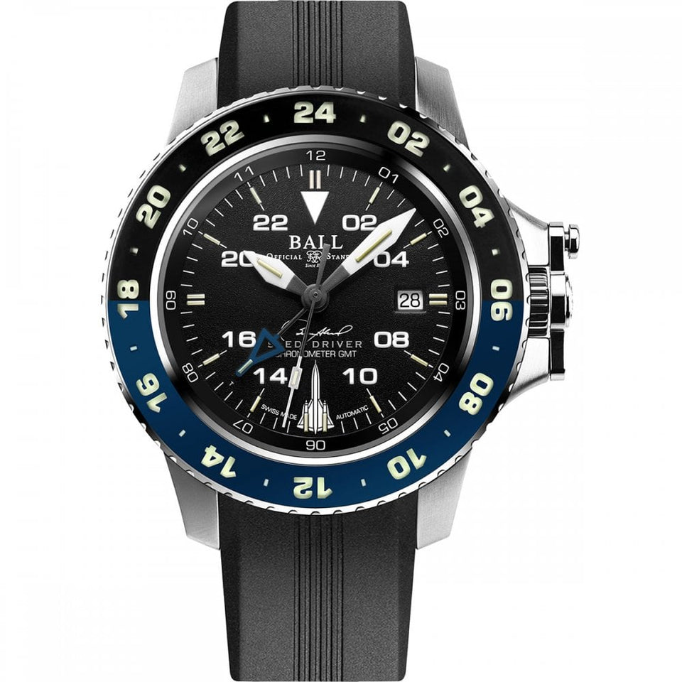 BALL Watch Engineer Hydrocarbon AeroGMT Sled Driver Black And Blue Bezel Rubber Strap Watch (XXXX/1990)