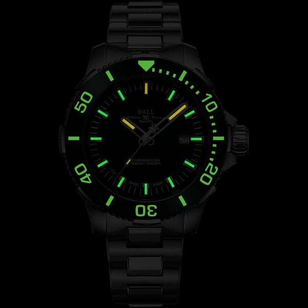 BALL Watch Engineer Hydrocarbon DeepQUEST Ceramic Diver 42mm Green Dial Men's Watch