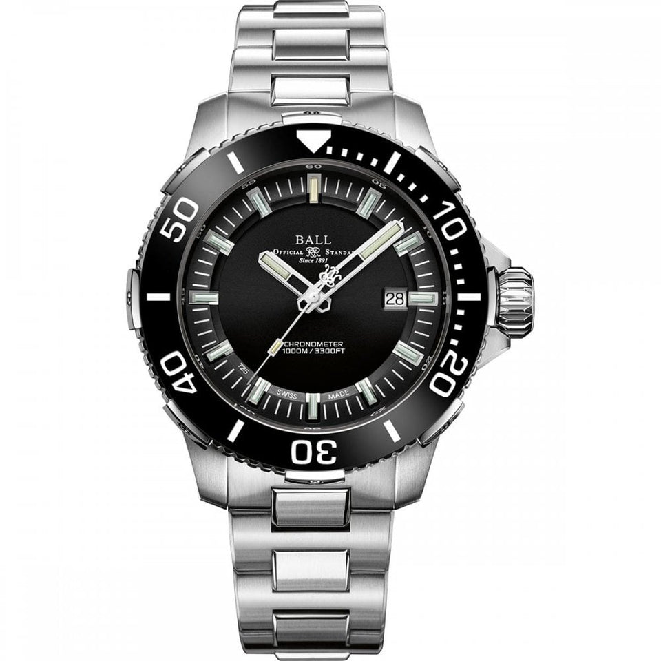 BALL Watch Engineer Hydrocarbon DeepQUEST Ceramic Diver Black Dial Men's 42mm Watch
