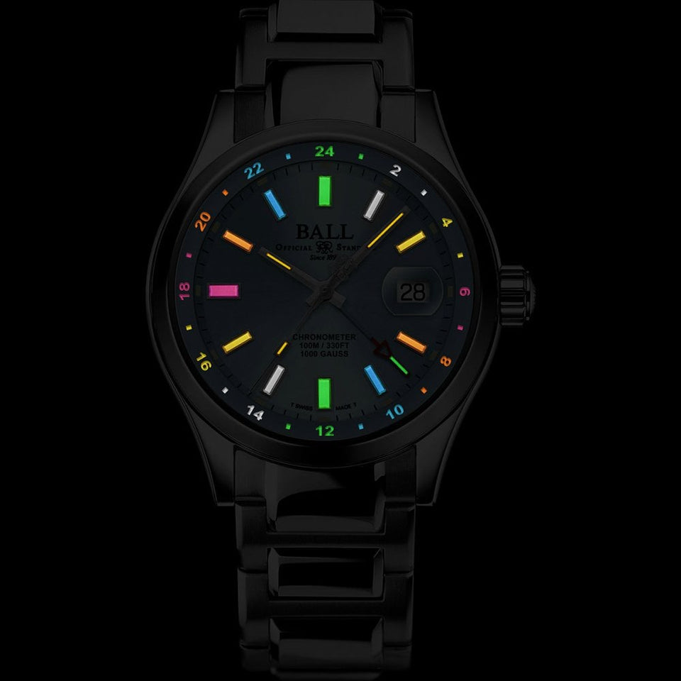 BALL Watch Engineer III Endurance 1917 GMT Ice Blue (Rainbow Tubes) 41mm Men's Watch