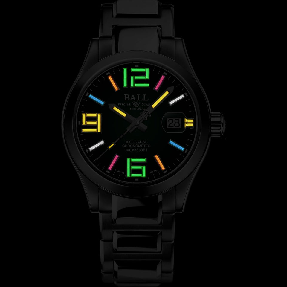 BALL Watch Engineer III Legend Arabic Rainbow Tubes 40mm Green Dial Men's Limited Edition Watch (XXXX/1000)