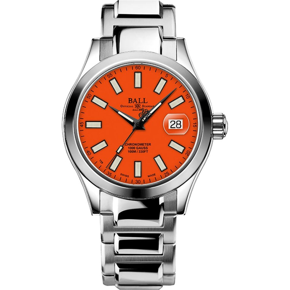 BALL Watch Engineer III Marvelight Orange Enamel Chronometer Men's 40mm Watch