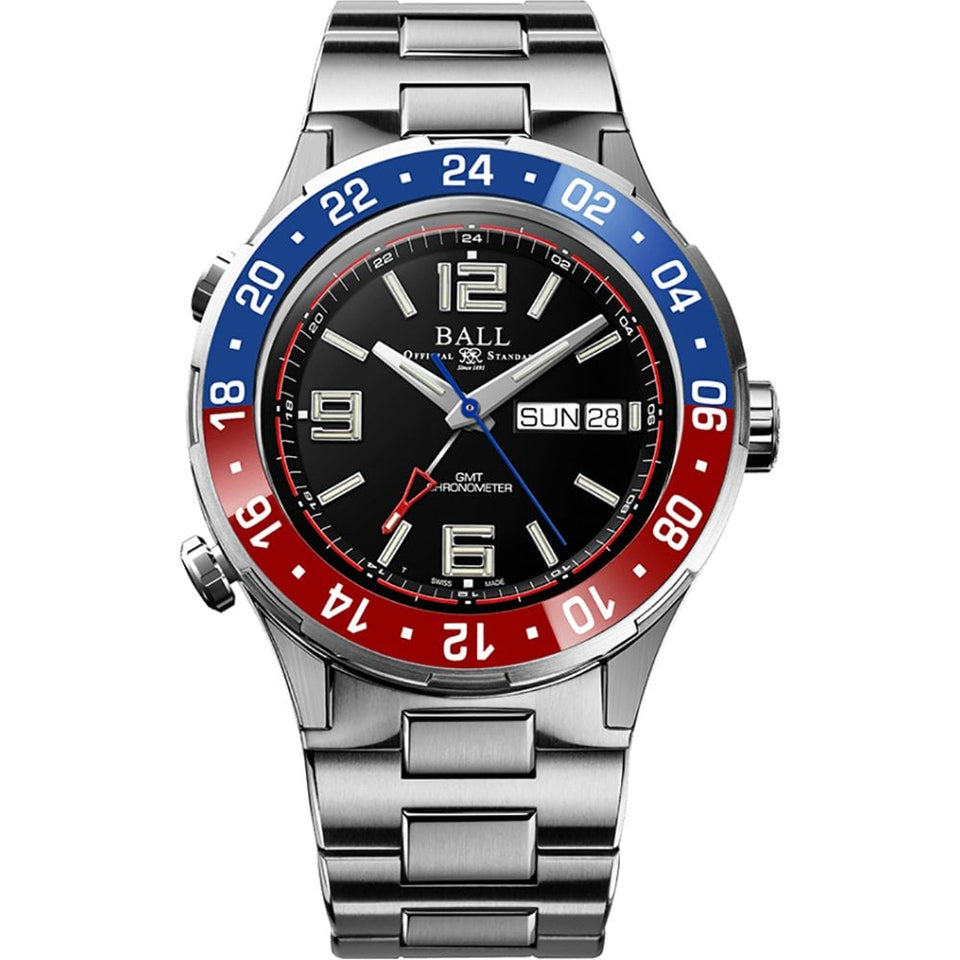 BALL Watch Roadmaster Marine GMT 40mm Blue And Red Bezel Men's Limited Edition Watch Watch (XXXX/1000)