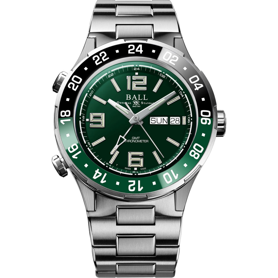 BALL Watch Roadmaster Marine GMT gREEN Dial Titanium Limited Edition Watch (XXXX/1000)