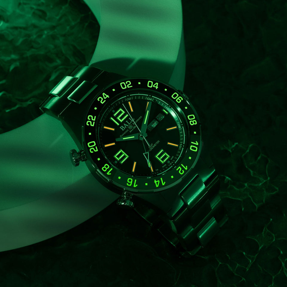 BALL Watch Roadmaster Marine GMT gREEN Dial Titanium Limited Edition Watch (XXXX/1000)