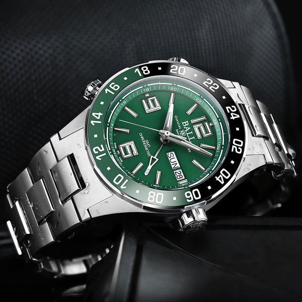 BALL Watch Roadmaster Marine GMT gREEN Dial Titanium Limited Edition Watch (XXXX/1000)