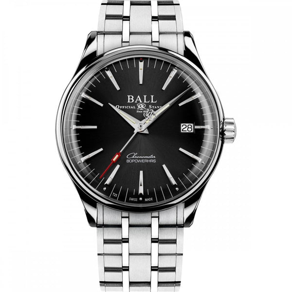 BALL Watch Trainmaster Manufacture 80 Hours 40mm Men's Black Dial Watch