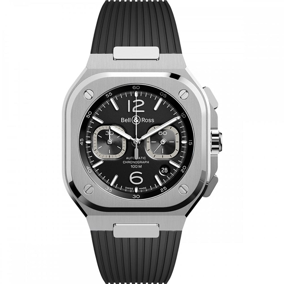 Bell & Ross BR 05 CHRONO BLACK STEEL Automatic Men's Watch 42mm
