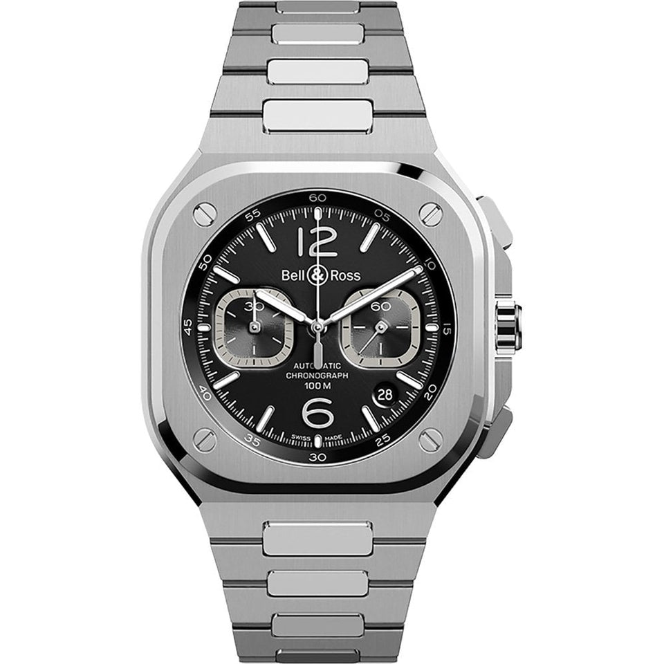 Bell & Ross BR 05 CHRONO BLACK STEEL Automatic Men's Watch 42mm